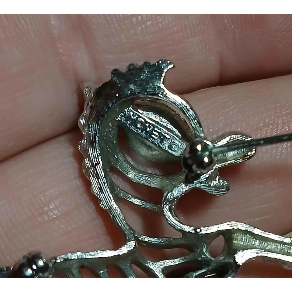 Monet Zebra Silver Tone Brooch Pin - Picture 4 of 5